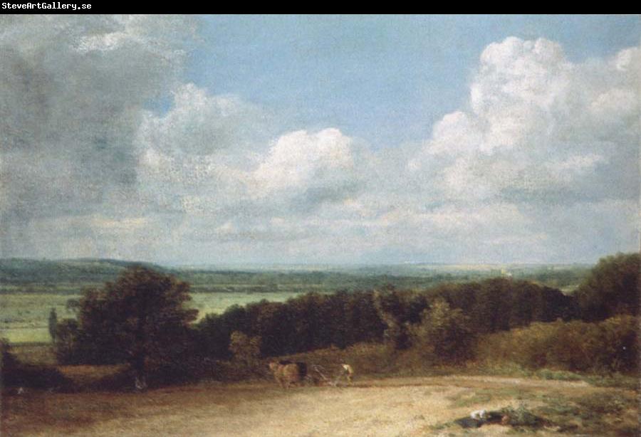 John Constable A ploughing scene in Suffolk